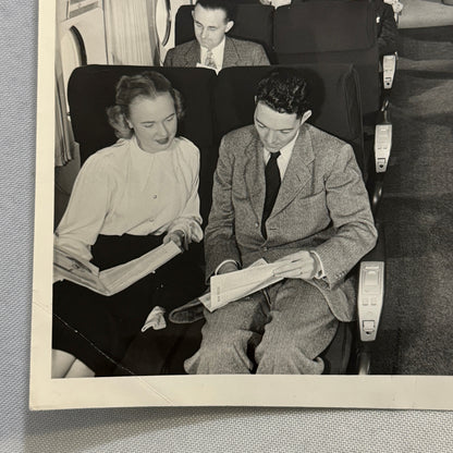 BOAC Airline Boeing Stratocruiser Interior Vintage Press Photo Photograph