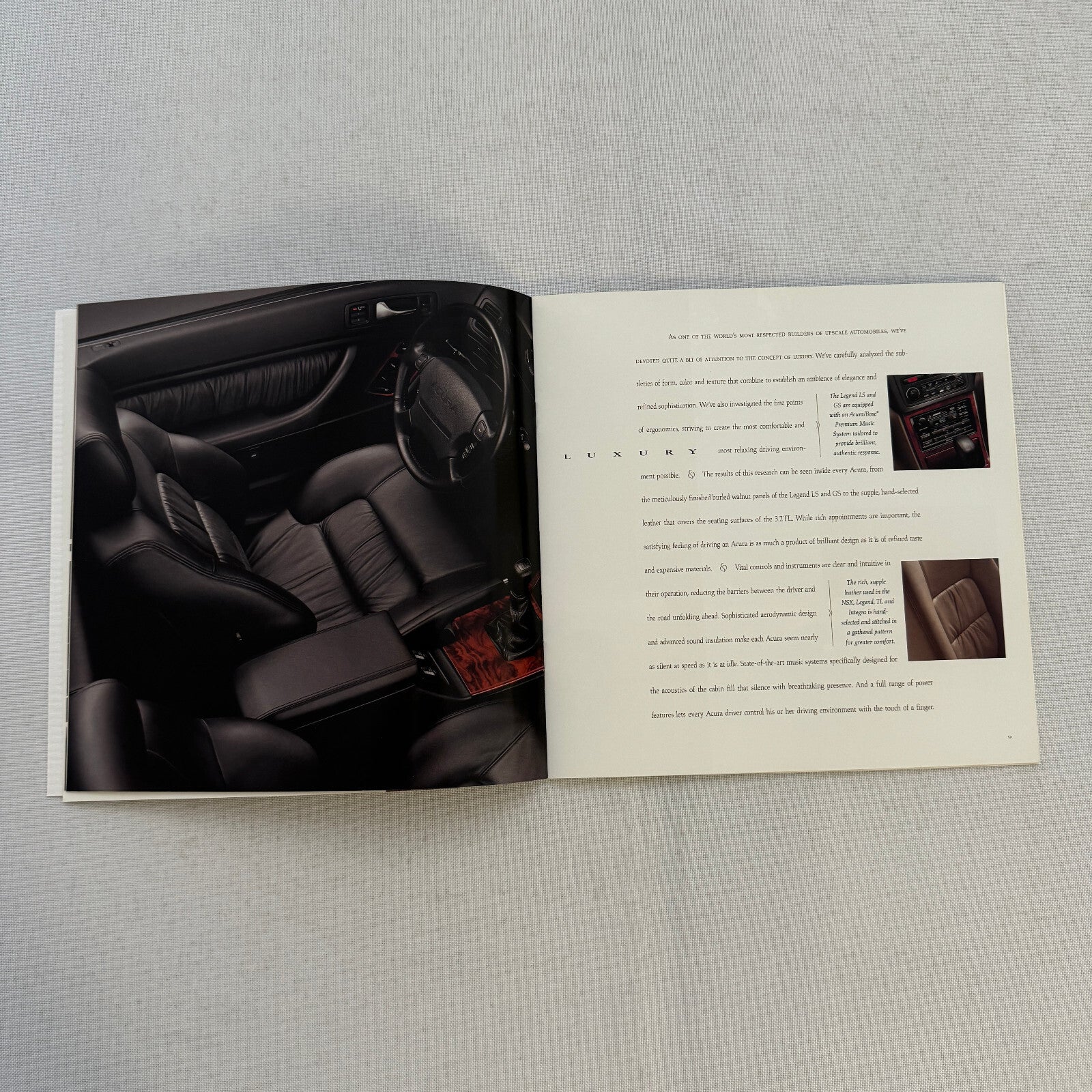 Acura Car Sales Brochure Catalog Integra NSX Legend TL 1995 1996