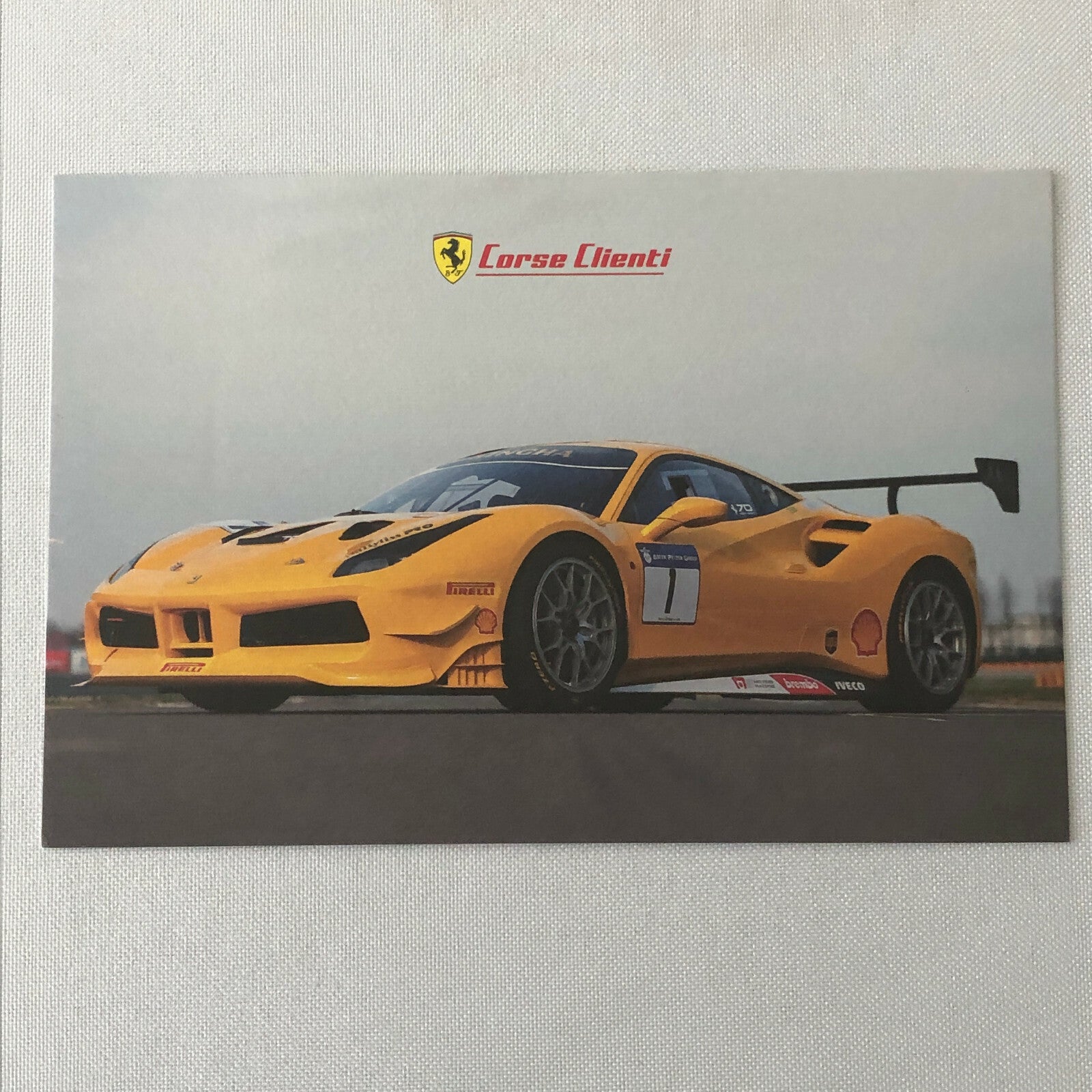 Ferrari Corse Clienti Car Advertising Card Postcard Brochure 