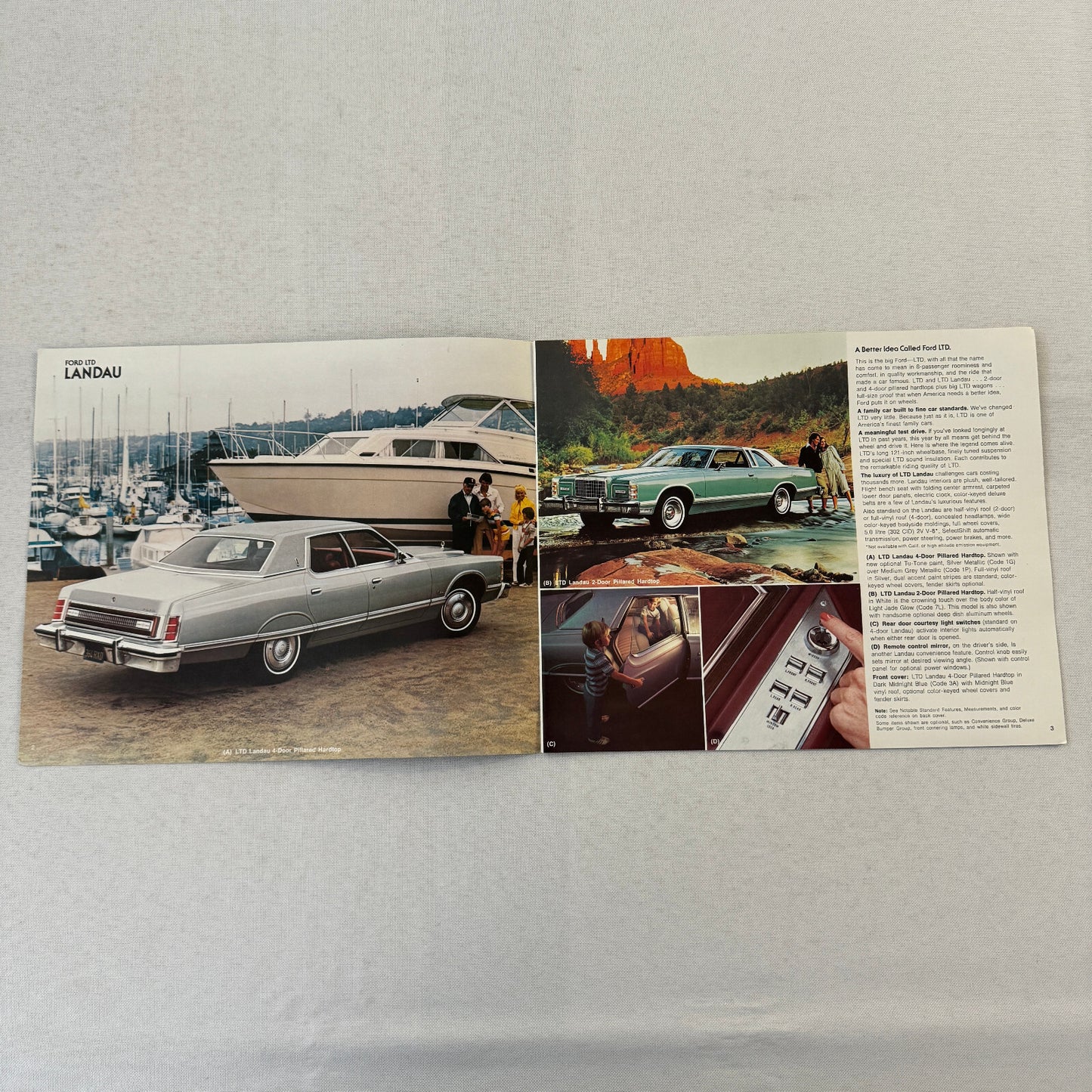 1978 Ford LTD Car Sales Brochure Catalog Hardtop Sedan Station Wagon Squire