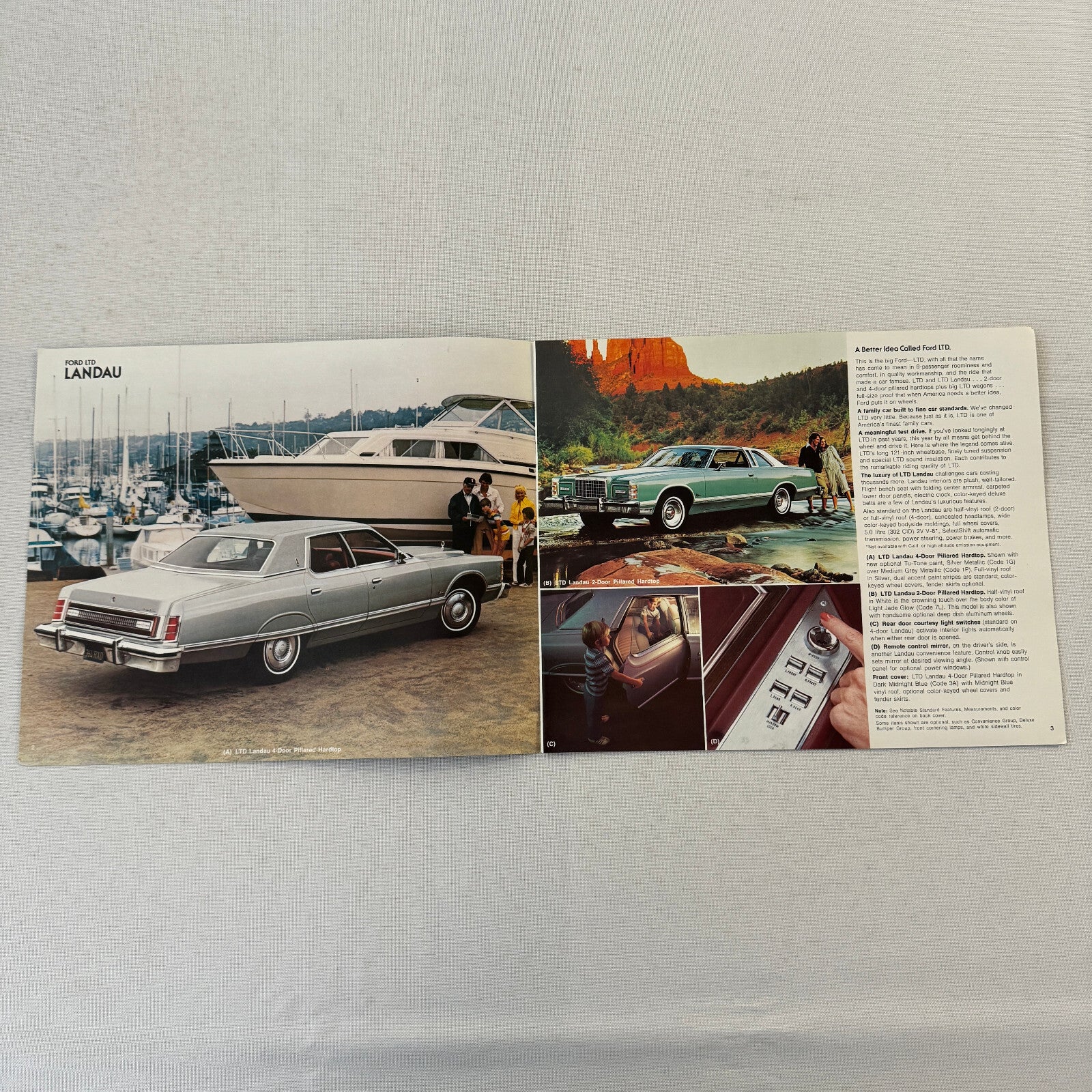 1978 Ford LTD Car Sales Brochure Catalog Hardtop Sedan Station Wagon Squire