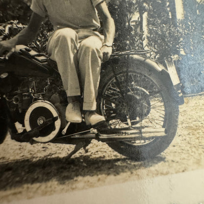 Vintage Motorcycle Bike Photo Photograph Print