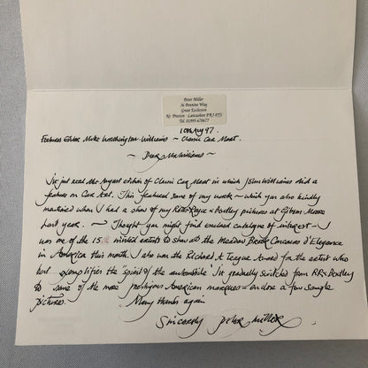 Vintage Car Automobile Art Greeting Card Lot of 8 Bentley + UK Christmas