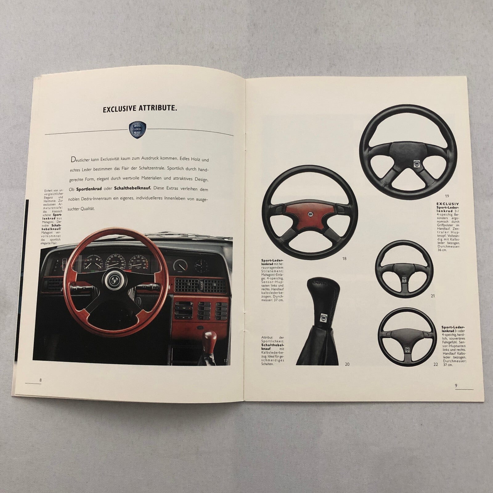 Lancia Dedra Car ACCESSORIES Sales Brochure Catalog Dedra German Text