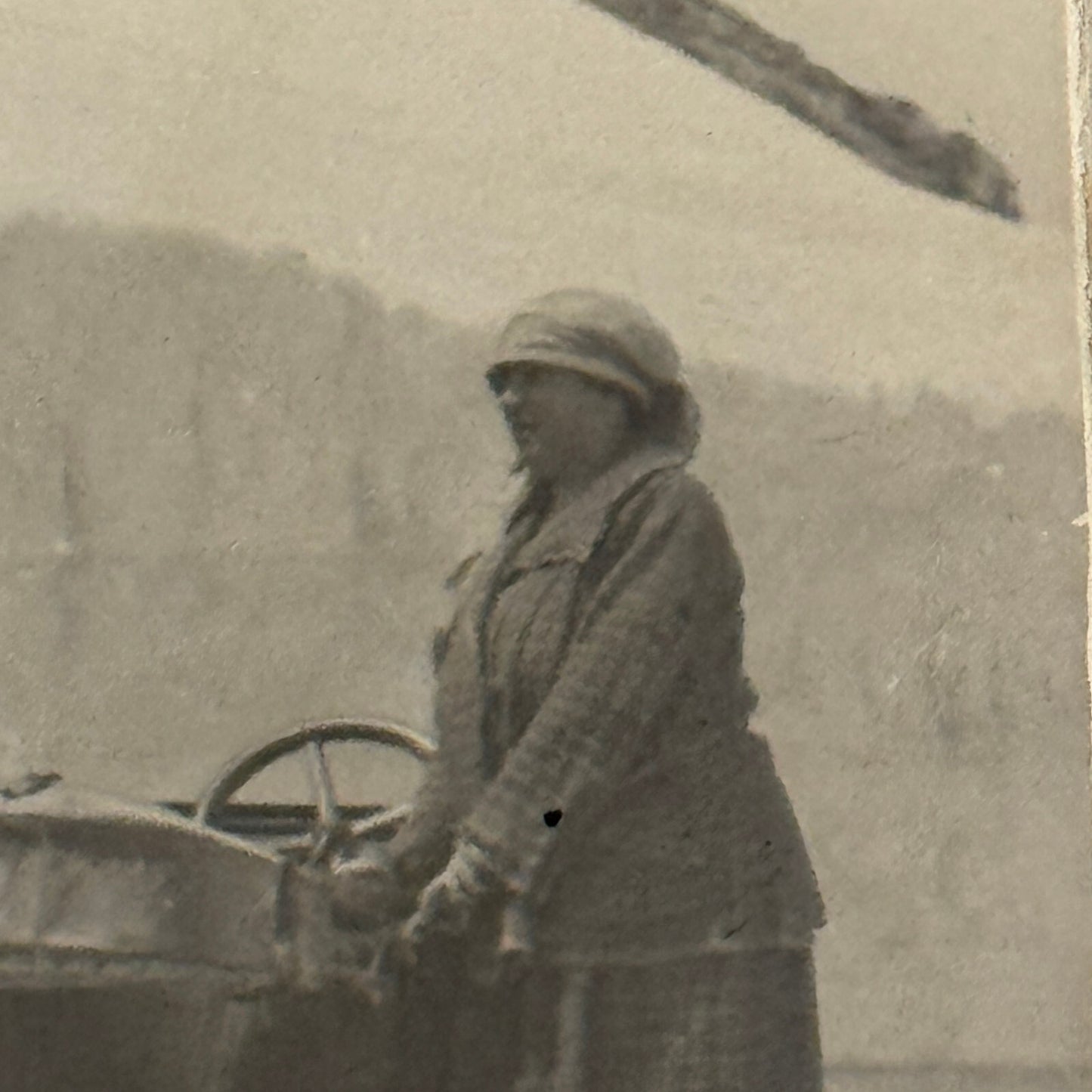Antique Car Automobile Man Woman Italian Real Photo Postcard RPPC Photograph