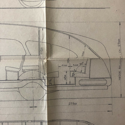 1936 Coachbuilder Bus Design Blueprint Rendering Blue Print Coach Bus Truck