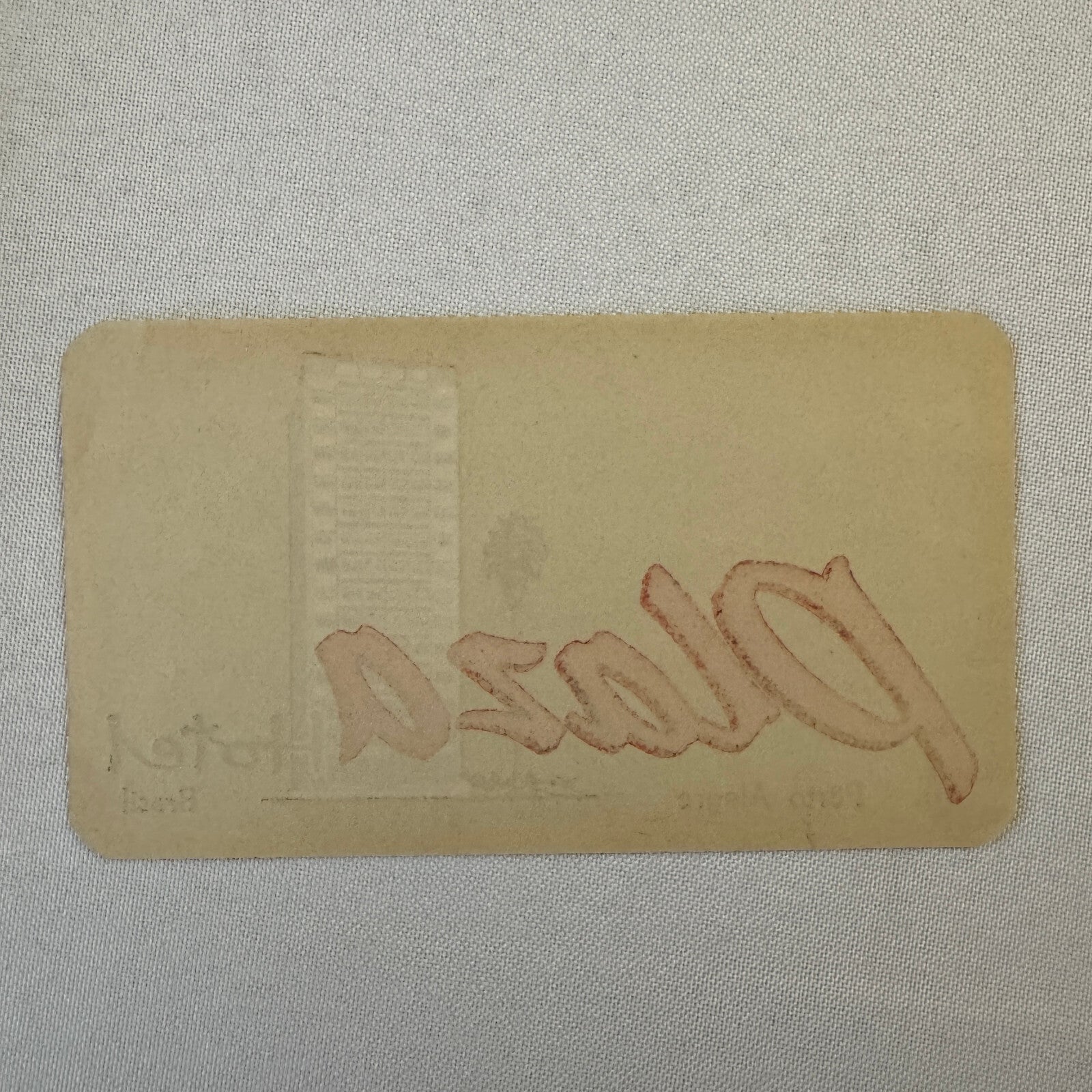 Vintage Hotel Travel Luggage Label Plaza Hotel Porto Alegre Brasil Brazil