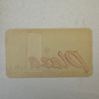 Vintage Hotel Travel Luggage Label Plaza Hotel Porto Alegre Brasil Brazil