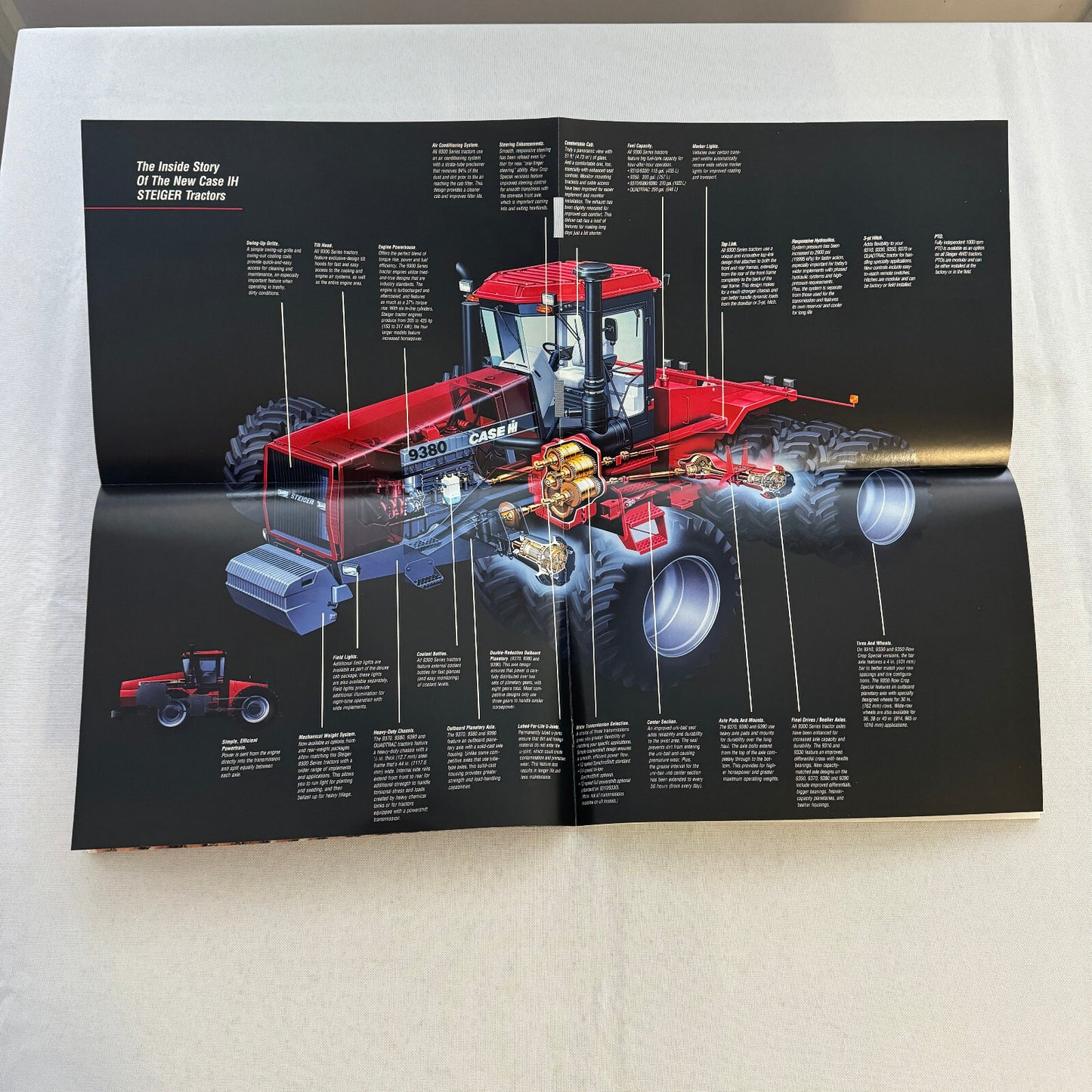 Case Steiger 9300 Series 4WD Tractor Equipment Sales Brochure Catalog