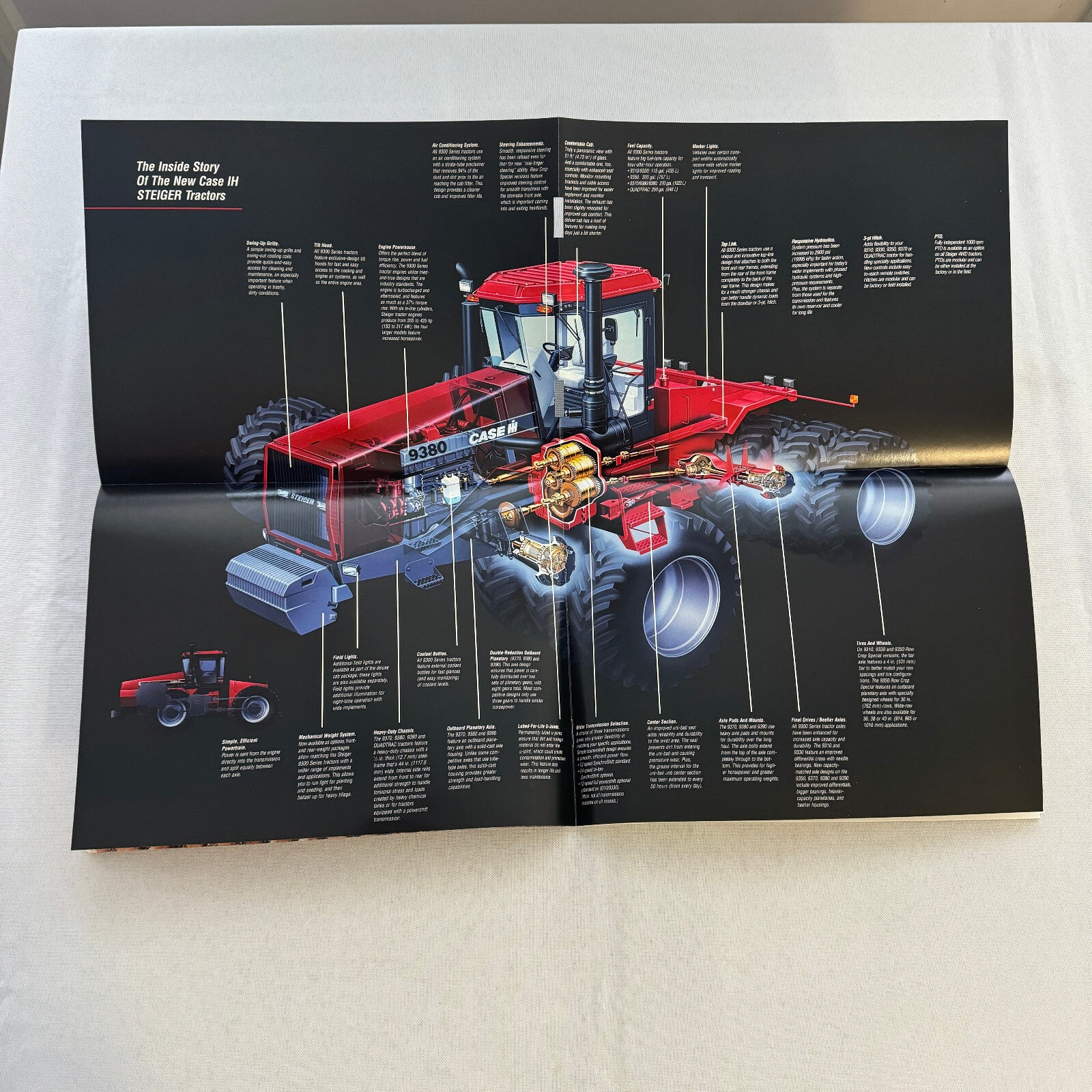 Case Steiger 9300 Series 4WD Tractor Equipment Sales Brochure Catalog