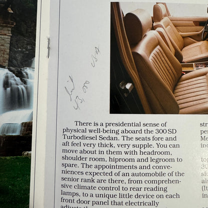 1983 Mercedes Benz Brochure Catalog 300D 380 SEC 380 SL 380 SEL 300SD 300CD TD