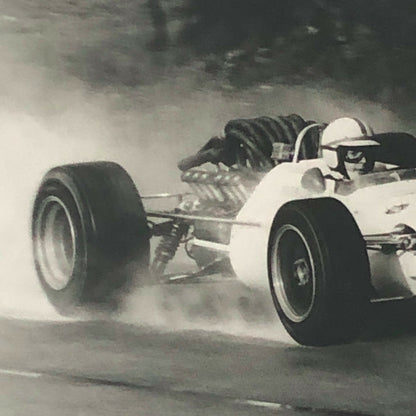 Vintage John Surtees 1967 Italian Grand Prix Honda Car Racing Photo Photograph