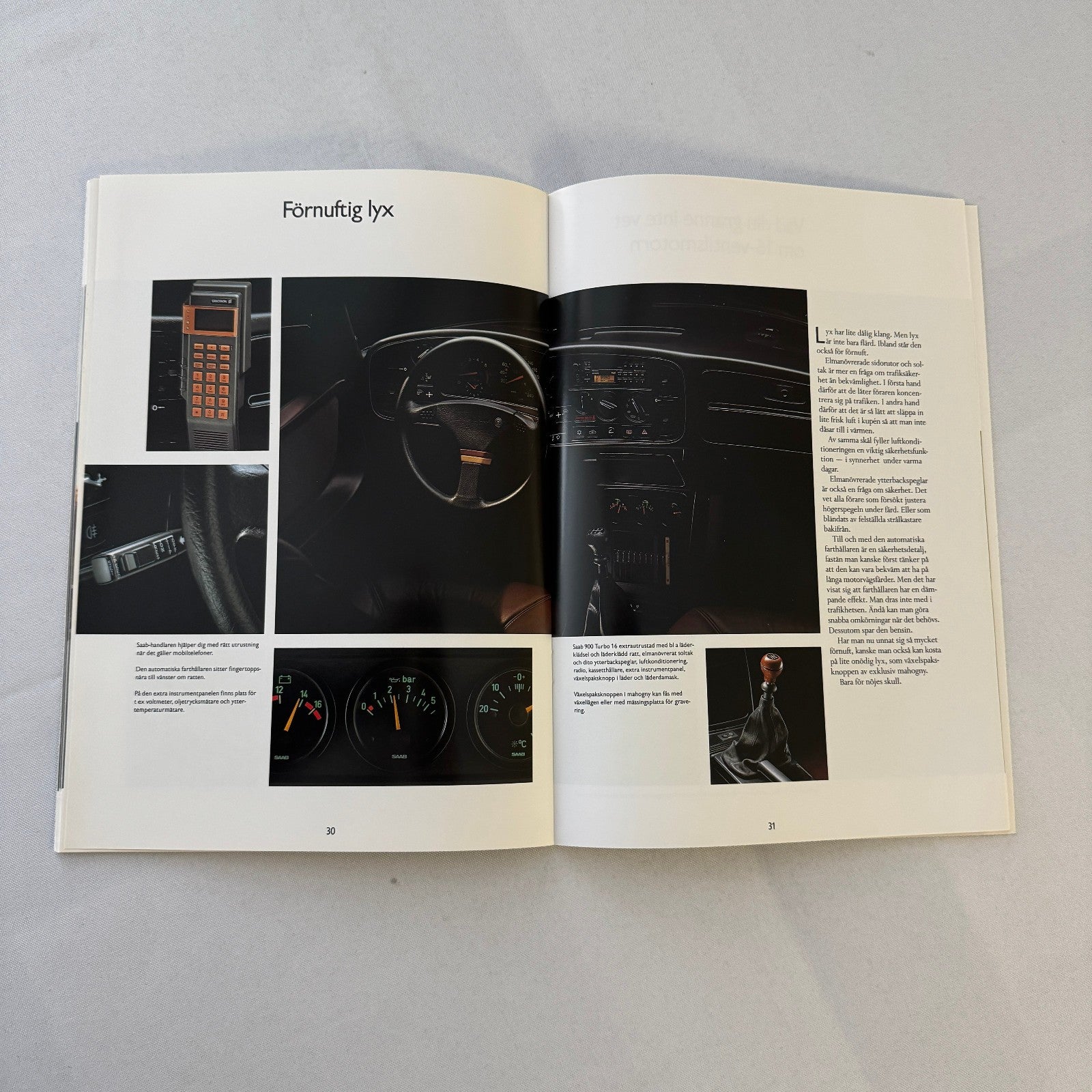 1990 Saab 900 Car Sales Brochure Catalog Saab 900 Cabriolet Turbo Aero SWEDISH