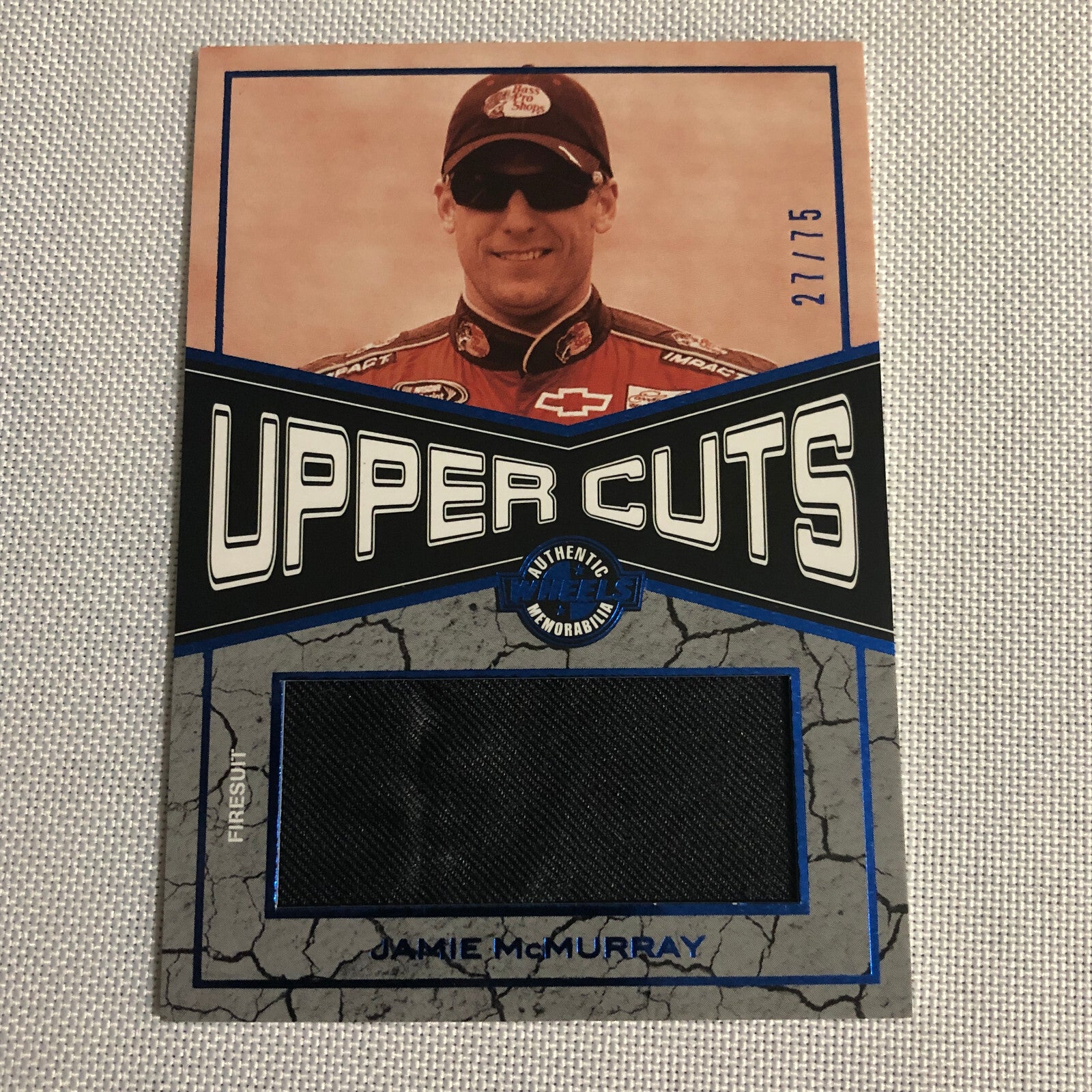 2010 Wheels Uppercuts Jamie McMurray Firesuit Relic Card /75 NASCAR