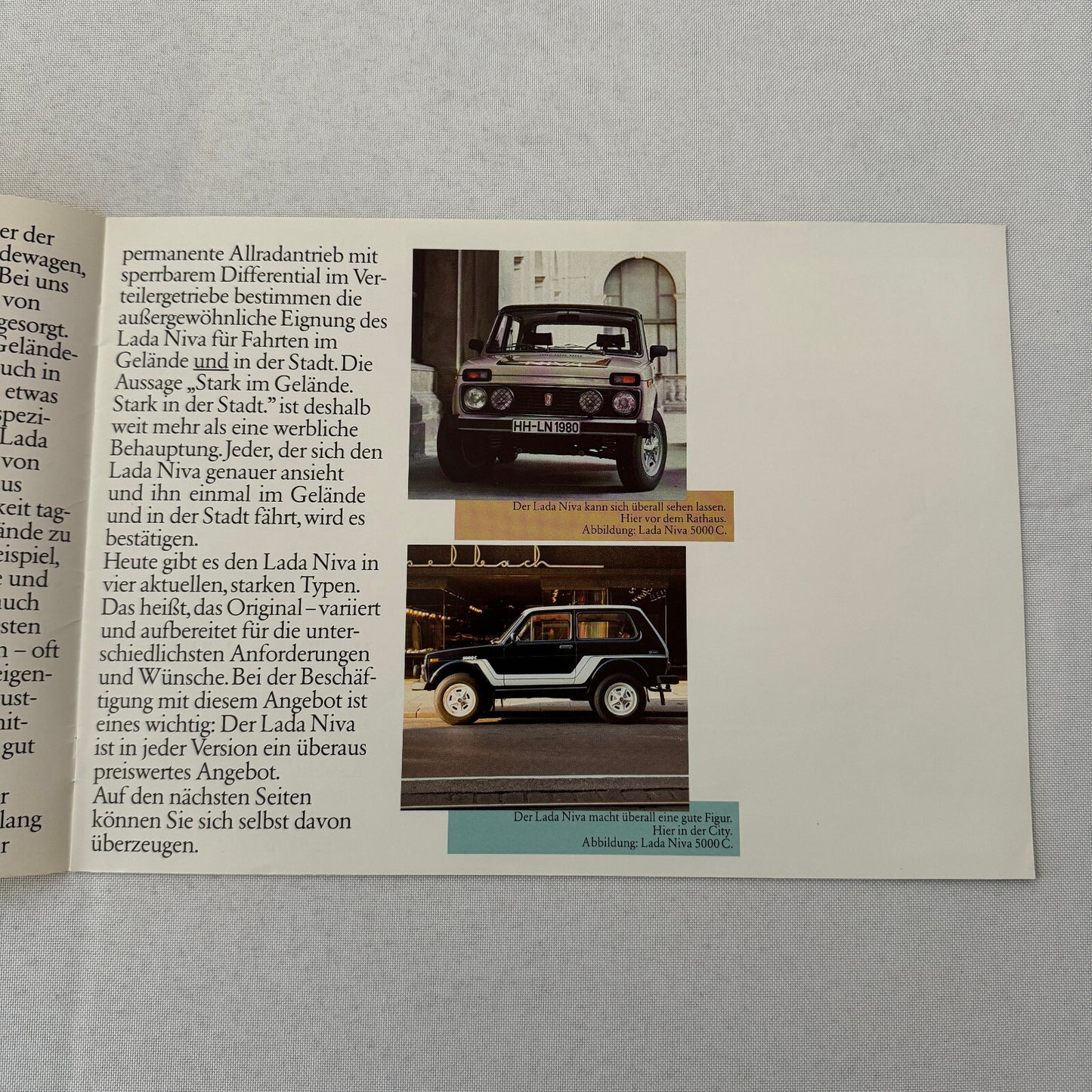 Lada Niva Car Sales Brochure Catalog Niva UT Niva E Niva 5000 C 5000C GERMAN