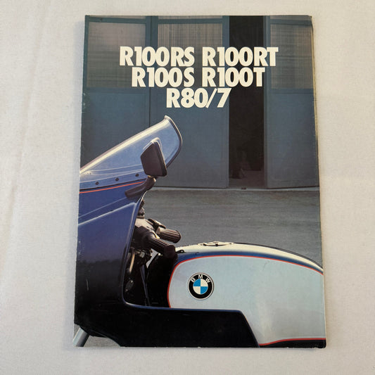 Vintage BMW Motorcycle Bike Brochure R100RS R100RT R100S R100T R80/7 GERMAN