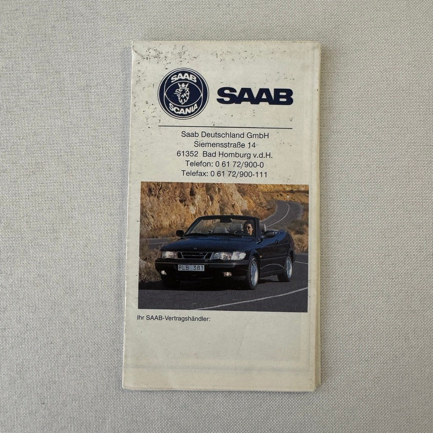 1995 Saab 900 Car Owners Manual Pouch GERMAN Text