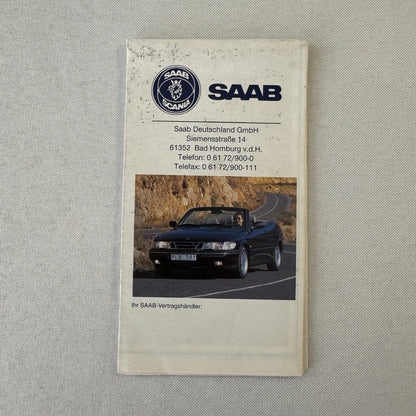 1995 Saab 900 Car Owners Manual Pouch GERMAN Text