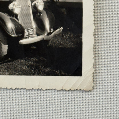 Vintage Car Automobile Snapshot Photo Photograph Woman with Car DS24 Quebec