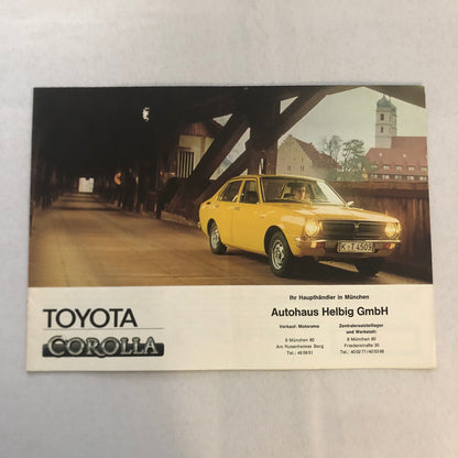 Toyota Corolla Car Sales Brochure Catalog 2 Door 4 Door Coupe Combi Wagon GERMAN