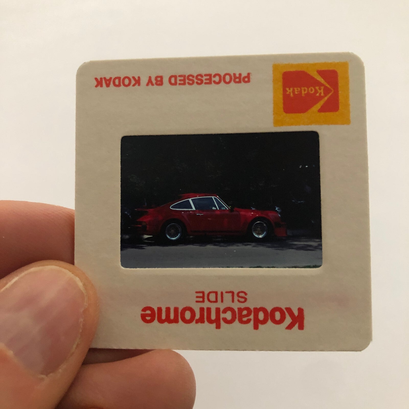 Porsche 911 Car 35mm Photo Slide Vintage 1981