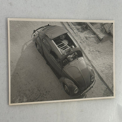 Vintage Volkswagen Beetle Convertible Photo Photograph Print