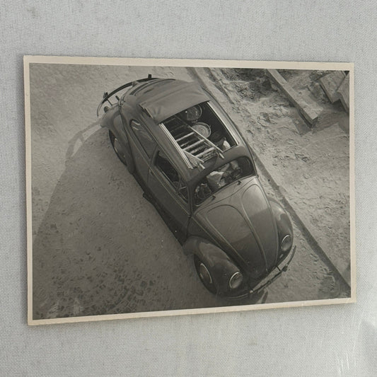 Vintage Volkswagen Beetle Convertible Photo Photograph Print