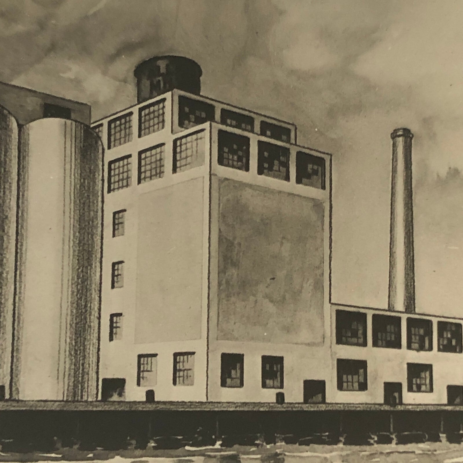 Press Photo Photograph Norfolk Virginia Soybean Factory Architectural Design