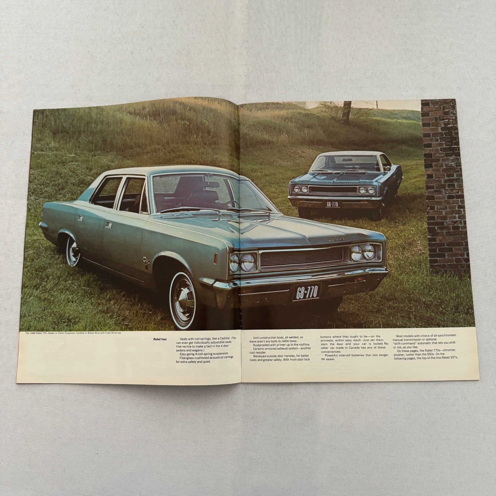 1968 American Motors AMC Brochure Catalog Javelin Rebel American Ambassador AMX
