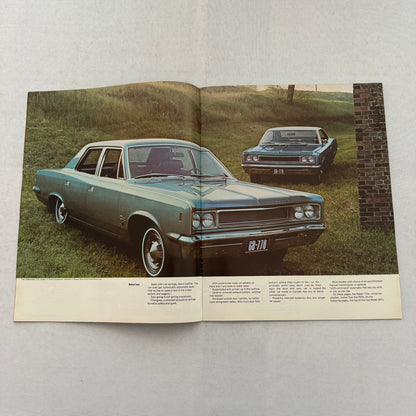 1968 American Motors AMC Brochure Catalog Javelin Rebel American Ambassador AMX