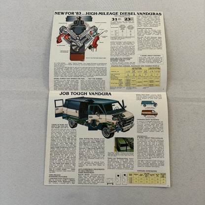 1983 GMC Vandura Van Truck Sales Brochure Catalog Special Camper Magnavan
