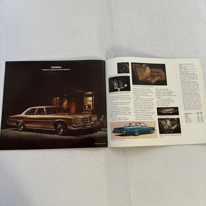 1975 Pontiac Car Sales Brochure Catalog Firebird Grand Am LeMans Grand Ville +
