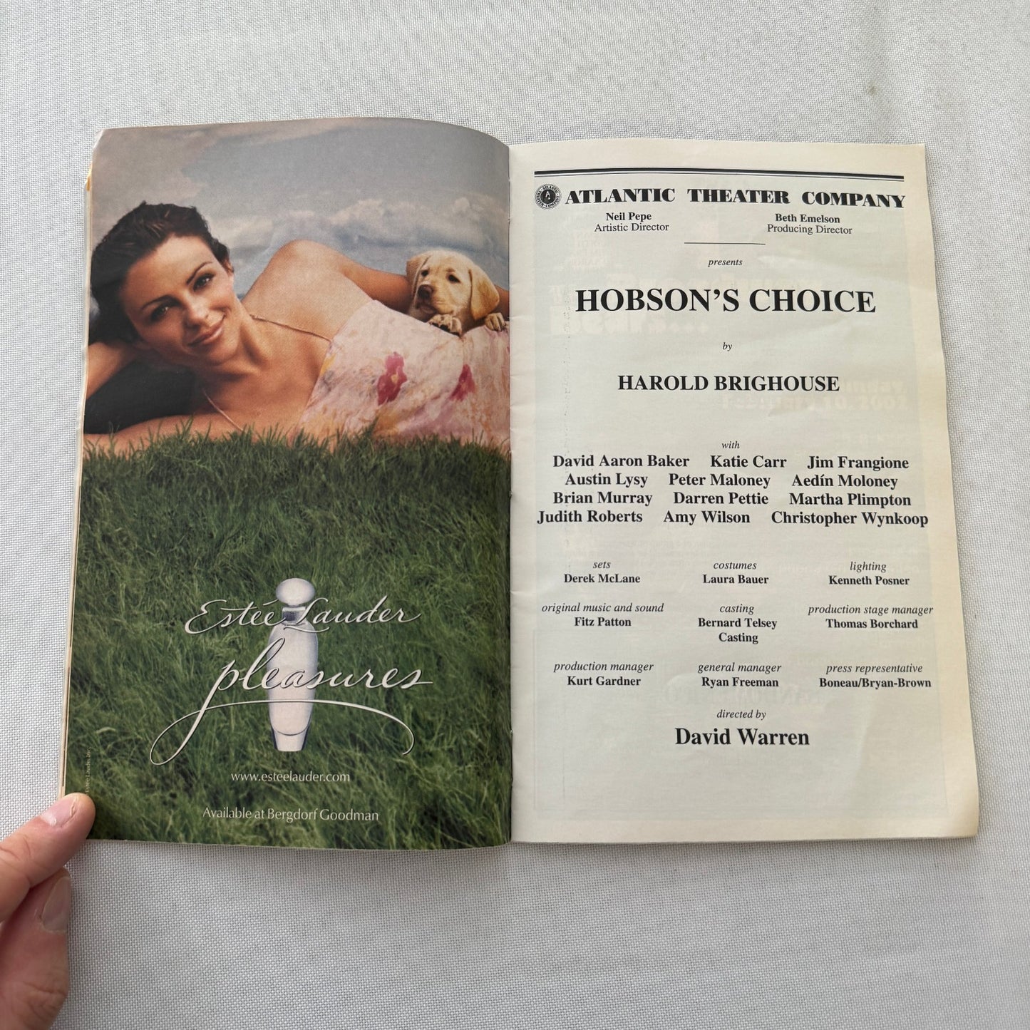 Hobson's Choice Cast Signed Theater Playbill Autographed Signature 2002