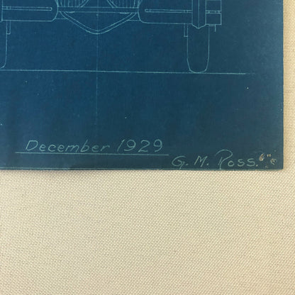 1929 Coachbuilder Car Design Blueprint Rendering Blue Print Limousine Body Style