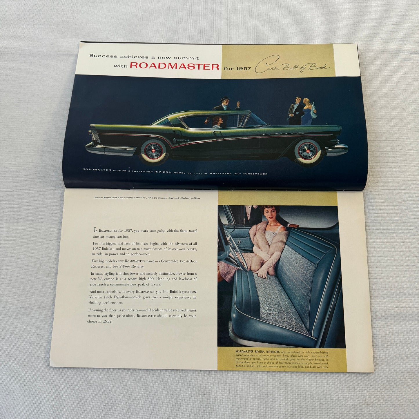 1957 Buick Car Sales Brochure Catalog Roadmaster Super Century Caballero Special