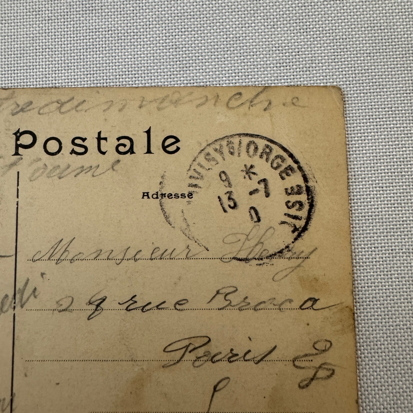 Vintage Zeppelin Airship Dirigible Postcard Post Card French Republique Military