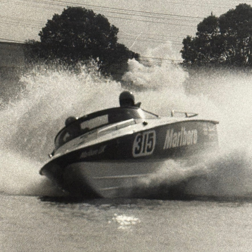 Vintage Motor Boat Racing Press Photo Marlboro Livery John Stokes 1974