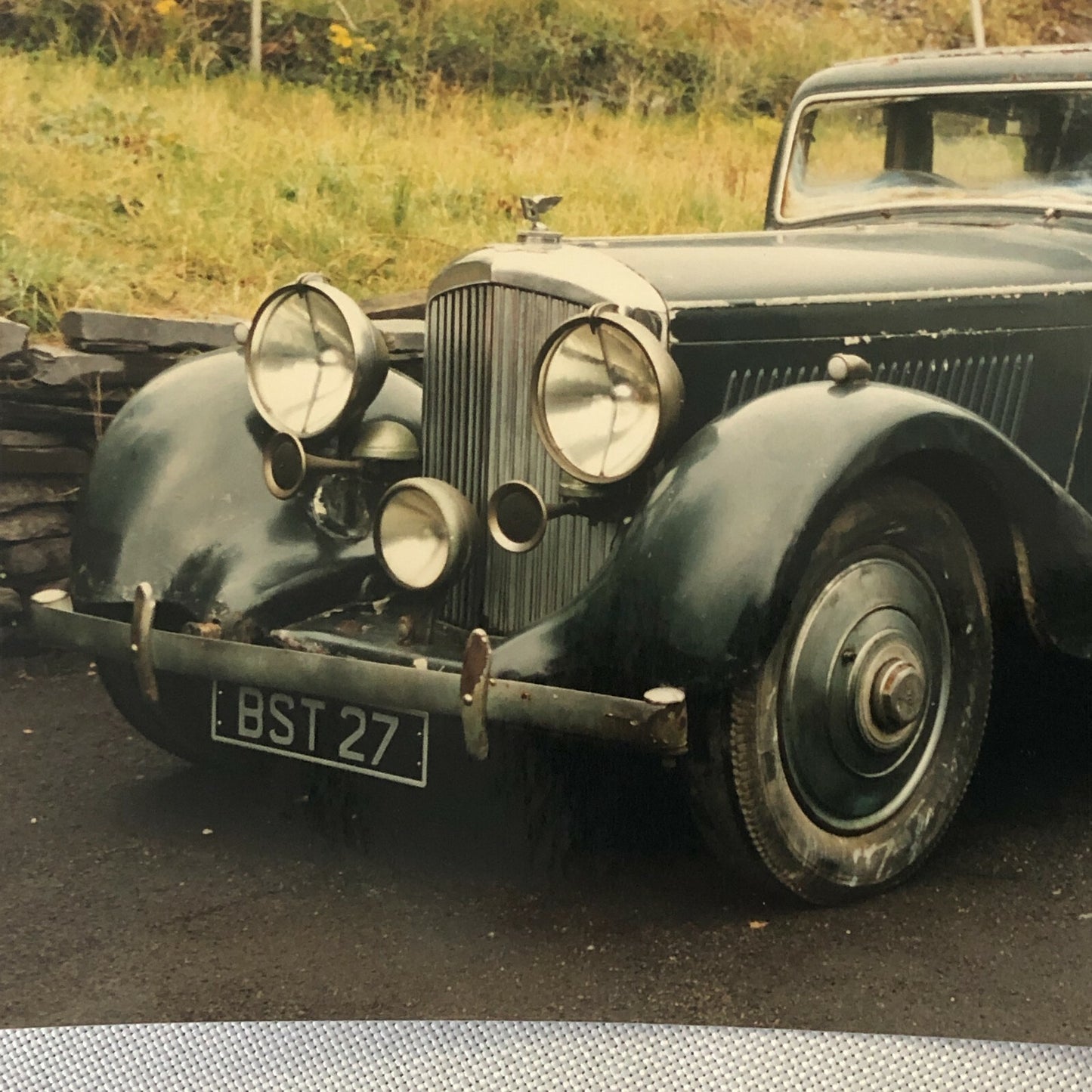 Vintage 1937 Bentley 4 1/4 Litre Park Ward Saloon Car Barn Find Photo Lot of 3