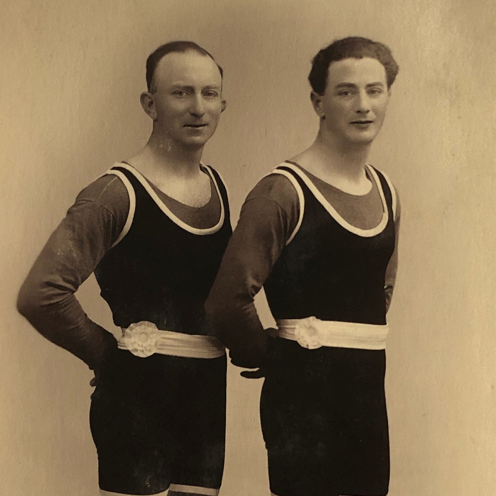 Circus Performers In Costume Photo Photograph Vintage Acrobat Balancing Act ?