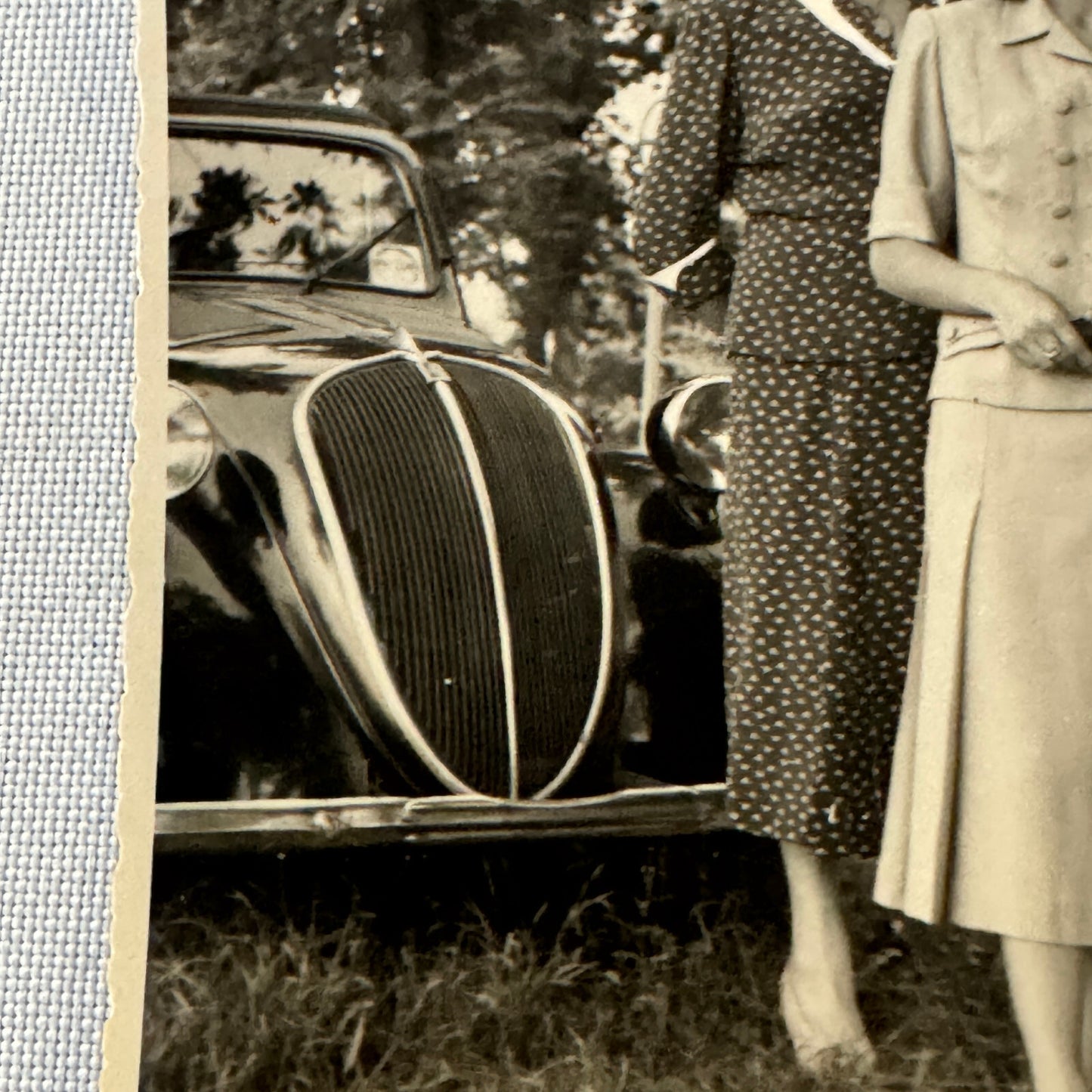 Vintage Automobile Real Photo Postcard Post Card RPPC Women with Car