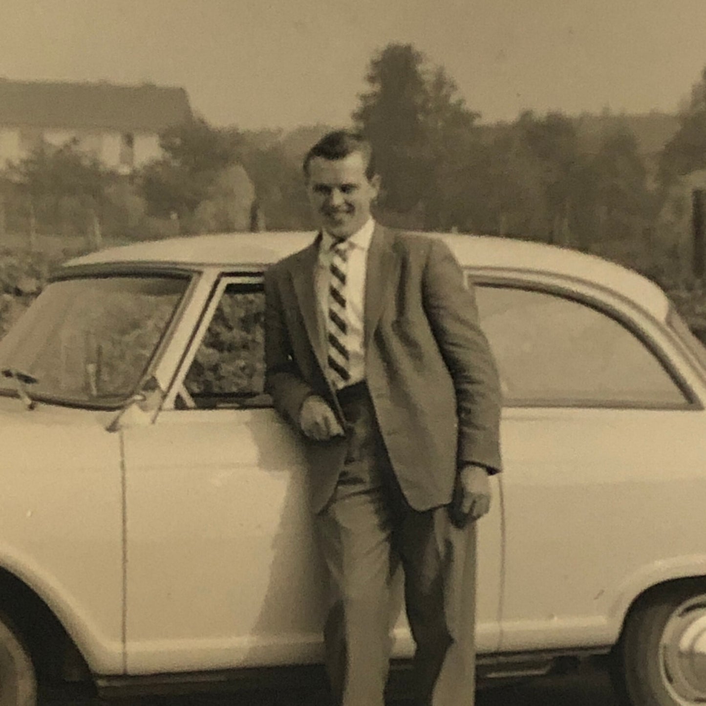 Vintage Photo Photograph Man with DKW Car Audi Auto Union - Tag AL22SM2