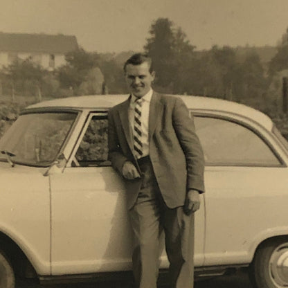 Vintage Photo Photograph Man with DKW Car Audi Auto Union - Tag AL22SM2