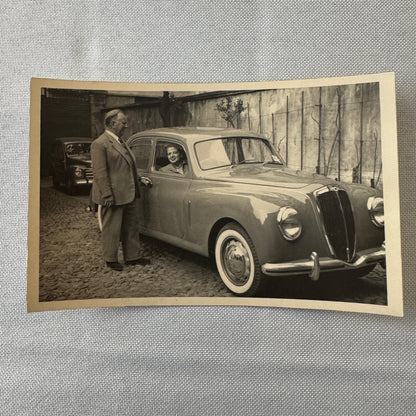 Vintage Italian Car Automobile Real Photo Postcard Post Card RPPC Lancia Aurelia