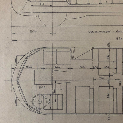 1936 Coachbuilder Bus Design Blueprint Rendering Blue Print Coach Bus Truck