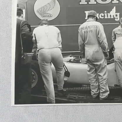 Vintage Honda Grand Prix Racing Car Team Photo Photograph Print 