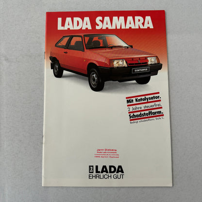 Lada Samara Car Sales Brochure Catalog German Text European Market
