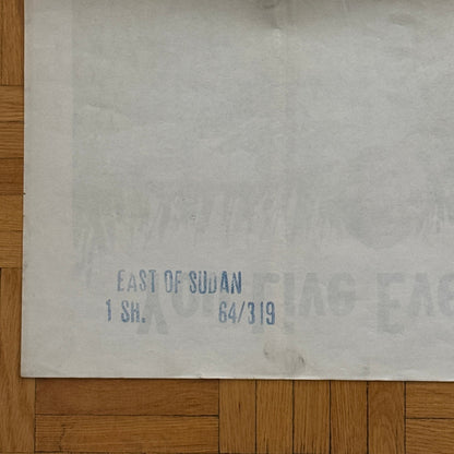 Vintage Movie Poster East of Sudan Film 1964 Anthony Quayle Silvia Syms