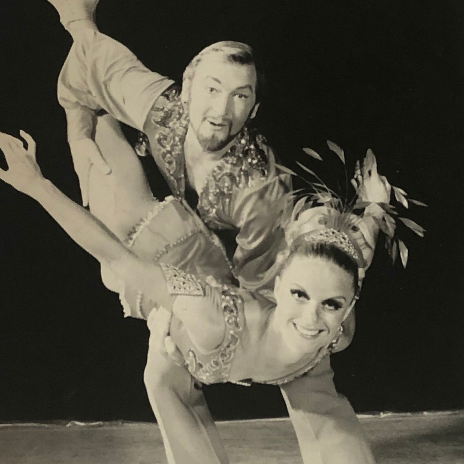 Vintage Figure Skating Press Photo 1974 Television Ice Skaters Photograph