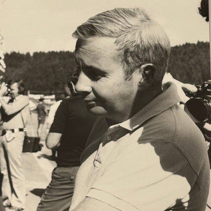 Vintage Racing Photo 1971 Austrian Grand Prix Jackie Stewart Teddy Meier