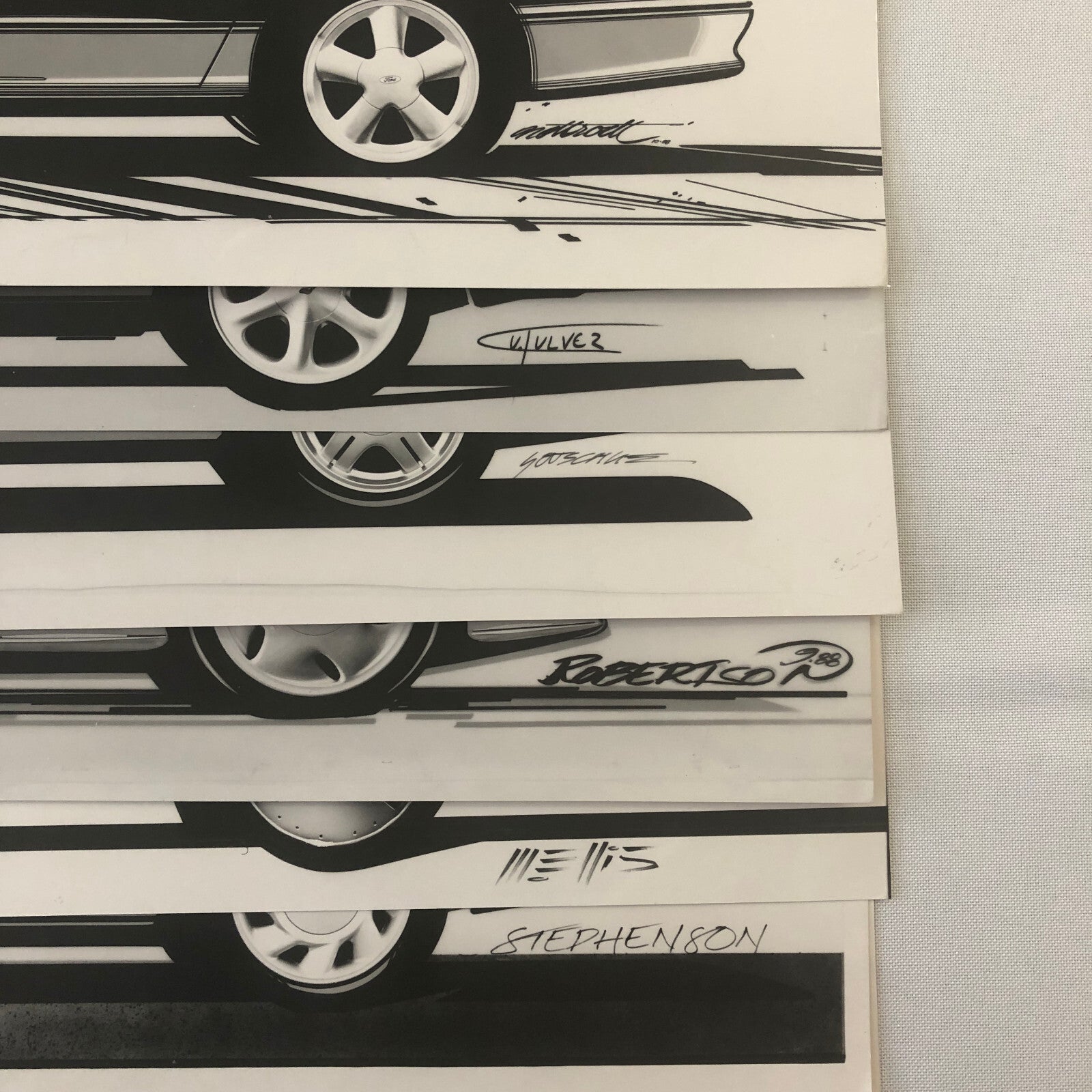 Vintage Car Design PRINT Concept Rendering Germany Ford Lot of 14x